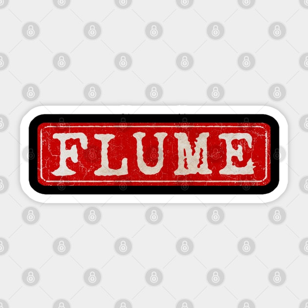 vintage retro plate Flume Sticker by GXg.Smx